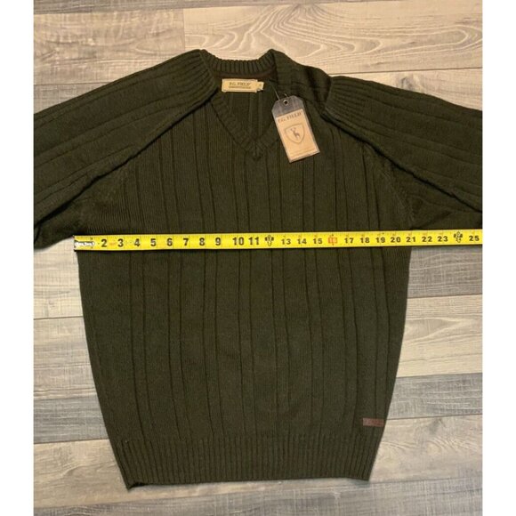 P.G.‎ Field Army Green Men's Jumper Sweater Size Medium NWT - Picture 5 of 11
